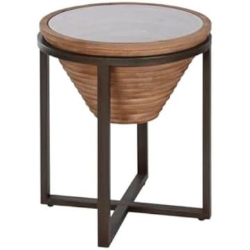 Table d'appoint - HOME ESPRIT - Noir - Verre - 46 x 46 x 55,5 cm - Multicolore
