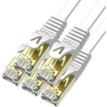 V7 WHITE CAT7 SFTP CABLE0.5M 1.6FT