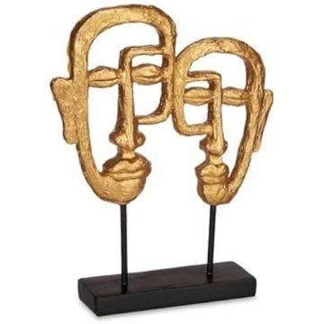 Figurine décorative - GIFT DECOR - Visage doré - 27 x 32,5 x 10,5 cm - Multicolore - Lot de 4 unités