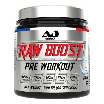 Pre-workout Addict Sport Nutrition - Raw Boost - Blue Ice 300g