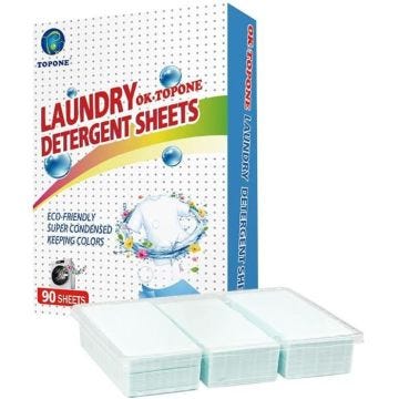 Feuilles De Détergent À Lessive, 90 Pièces De Détergent Nano Concentré, Feuille De Détergent À Lessive sans Liquide Au Parfum F A462