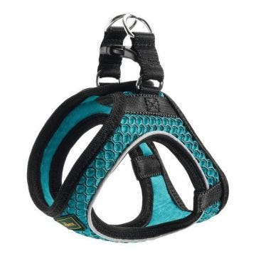 Hunter - 67133 - Harnais HILO COMFORT pour petits chiens avec maille et elements reflechissants, Turquoise, XXS