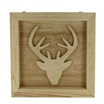 Tableau en bois Renne 20,5cm - Graine créative Beige
