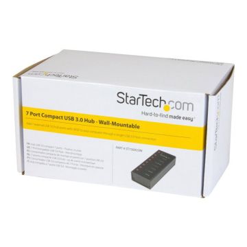 Hub USB 3.0 - StarTech.com - ST7300U3M - 7 ports - Montage mural - Boîtier métallique