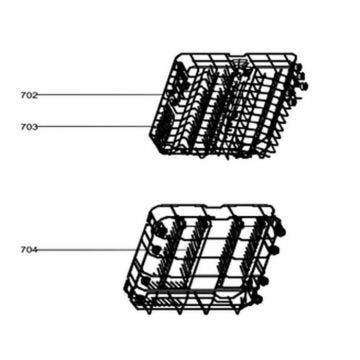 Panier inférieur pour lave-vaisselle OCEANIC et PROLINE - Repère n°704