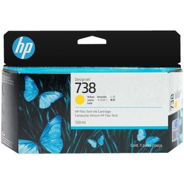 HP Ink/ 738 130-ml YLW DesignJ