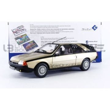 Voiture Miniature de Collection - SOLIDO - RENAULT Fuego Turbo - 1980 - Beige métal - 1/18