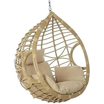 Fauteuil de jardin - DKD Home Decor - Marron - Polyester, métal, rotin synthétique - 90x70x110 cm - 1 place