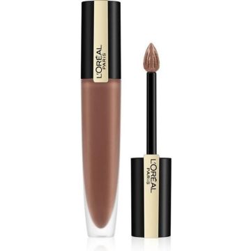 Rouge à Lèvres Liquide Mate - L'Oréal Paris - Rouge Signature - Teinte : I Stand, Cacao (117) - 7 ml