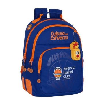 Safta Santoro sac à dos scolaire Valencia Basket- 320 x 150 x 420 mm- Bleu - orange- 120x50x230 mm- sac à dos double coins