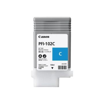 CANON Réservoir d'encre original PFI-102 C - 130 ml - Cyan - encre à colorants