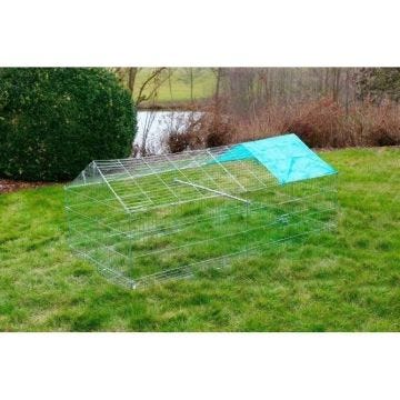 KERBL - Enclos extérieur pour rongeur - Antifugue - 180 x 90 x 75 cm - Gris - Sécurisé