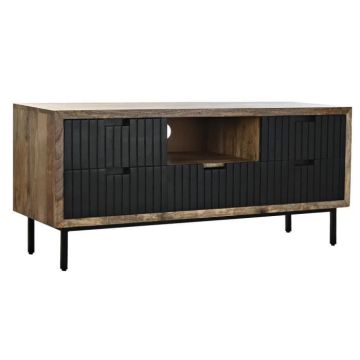Meuble TV - Item Home - Style Moderne Bois et Métal - 125 cm - Blanc