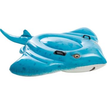 Bouée raie manta à chevaucher INTEX -  2 poignées de maintien