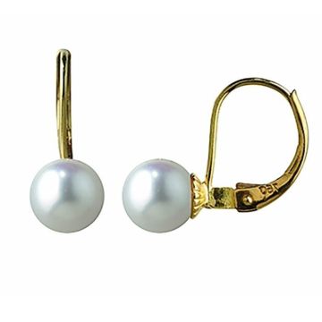 Boucles d'Oreilles femme - BRILLAXIS - Boucles d'oreilles dormeuses perle de culture or - Couleur de la matière:Jaune