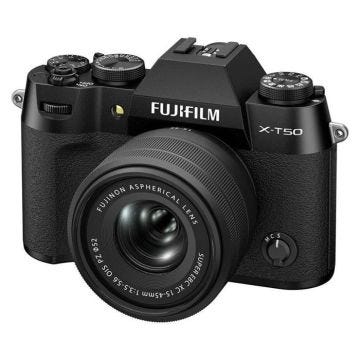 Fujifilm appareil photo hybride x-t50 noir + 15-45