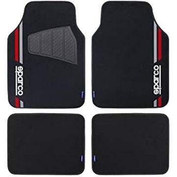 Tapis auto - SPARCO - Corsa - Moquette - Rouge