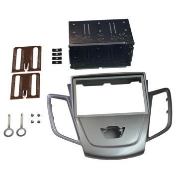 Adaptateur de façade d'autoradio Double DIN bleu avec cage métallique Ford Fiesta 2009 >