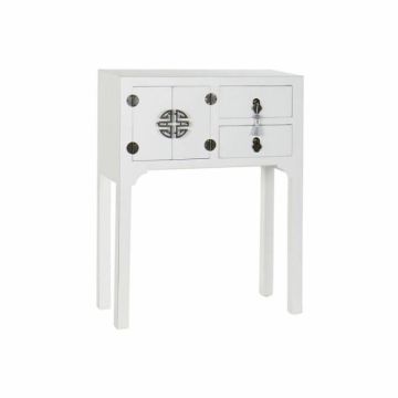 DKD Home Decor Console Blanc Argent Sapin Bois MDF (63 x 26 x 83 cm) - 8424001700790