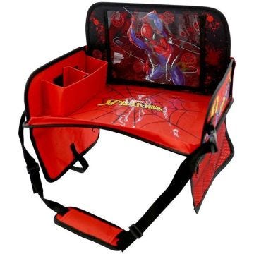 Global trading srl uni - Tavolino auto - Table de Voyage Auto Spiderman Enfant araignee Confort Rouge reglable