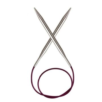 KnitPro 50 cm x 12 mm Nova Aiguilles circulaires fixes Argenté - KP10399