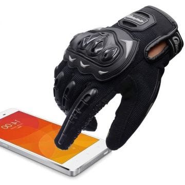 RUMOCOVO® Gants Moto Anti-glissant Anti-collision avec Doigt Tactile de Très Bonne Protection