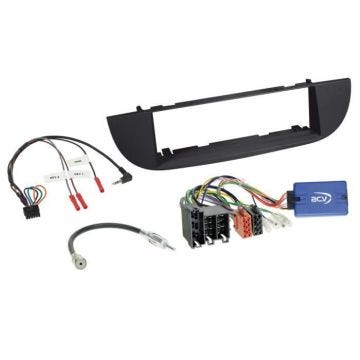 Kit 1-DIN Fiat 500(ZAF 312) 10/2007-07/2015 SWC/antenne