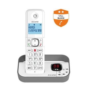 Téléphone fixe sans fil - ALCATEL - F860 voice grey - Blocage d'appels évolué
