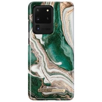 Coque iDeal of Sweden Fashion pour Samsung Galaxy S20 Ultra - Golden Jade Marble Multicolore