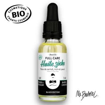 Huile à Barbe 2-en-1 Black Edition TONKA pour homme Monsieur BARBIER BIO et VEGAN 30mL