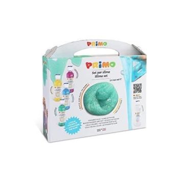 Colle à eau - PRIMO - Assortiment de 4 flacons - Jaune, Violet, Cyan, Vert - 240 ml - Sans solvant