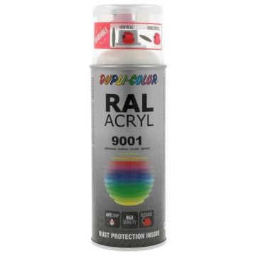Peinture acryl duplicolor ral 400ml blanc creme