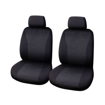 Carpoint ensemble de housse de siège Vienna uni polyester noir 4 pièces