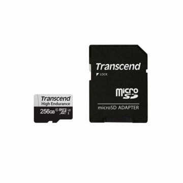 Carte mémoire microSDXC Transcend 350V 256 GB Class 10 pour caméras de sécurité et systèmes de surveillance