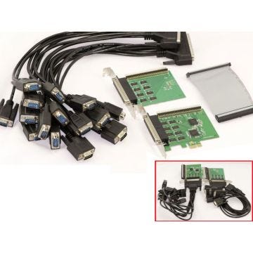 Carte contrôleur PCIe 16 ports COM RS232 UART avec Chipset EXAR XR17V358