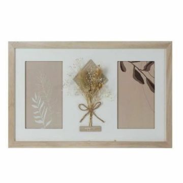 cadre photo 39 x 1,2 x 22 cm verre naturel blanc shabby chic