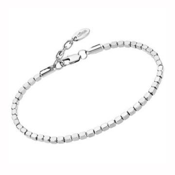 Bracelet - Lotus - Bracelet Lotus Style cubes acier - Couleur de la matière:Blanc