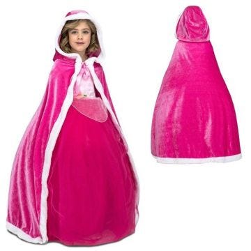 Cape en velours rose pour enfant - VIVING - Taille-AVIATION A CONSTRUIRE - Velours - Rose - Enfant - Fille