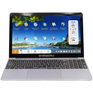 Pack PC Portable Ordissimo Lucie3 15,6" Intel® Pentium N5030 4 Go RAM 128 Go SSD Gris + souris ergonomique + pochette de trans