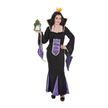 Déguisement Evil Queen pour femme - Taille unique - Multicolore - Jupe, chemise avec col et couronne