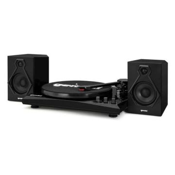 Gemini TT-900 Noir/Noir - Platine vinyle à entraînement par courroie - 3 vitesses (33-45-78 trs/min) - Bluetooth - Arrêt automatique