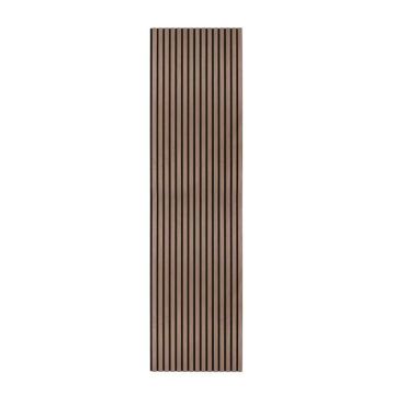 Panneau Latte Acoustique Murale Noyer Foncé Luxe Placage Décoratif 240cm x 60cm