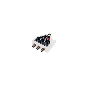 Répartiteur / Amplificateur 3 TV TNT UHF 470 / 790 MHz réglable - Gain : 35 dB - auto-alimenté