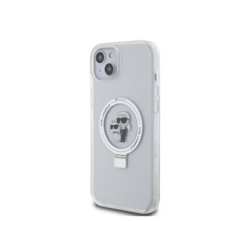 Coque de protection pour iPhone 15 Plus Karl Lagerfeld - TPU Ring Stand - Transparent