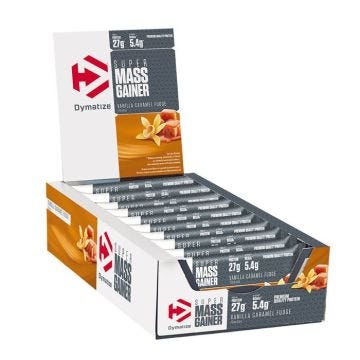 Barres protéinées Dymatize - Super Mass Gainer Bar - Vanilla Caramel Fudge Boite de 10