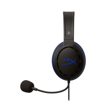 HyperX Cloud Chat Headset (PS4 licensed) Gaming Micro-casque supra-auriculaire filaire Mono noir/bleu volume réglable,