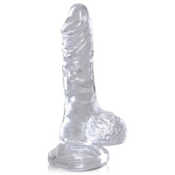 King Cock Gode Transparent Réaliste avec Testicules - Clear 4