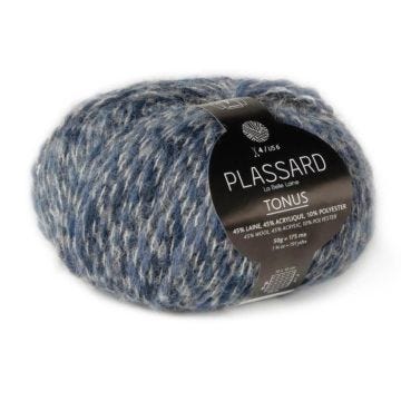 Laine mèche - PLASSARD - Tonus Bleu Foncé (23) - laine, acrylique, polyester - N° aiguille 4 - 1 pelote