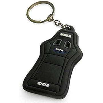 Porte-clés - SPARCO - Noir - Caoutchouc 3D - Miniature de produit de course - Idéal pour clés