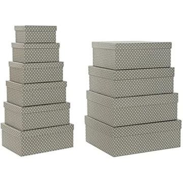 DKD Home Decor Set de boîtes de Rangement empilables, Estándar